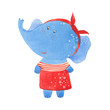 elephant in red dress