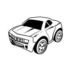 Sticker - CAR CARTOON vector  on white background 