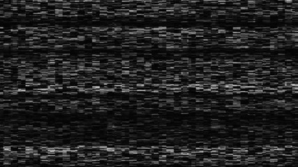Poster - Dynamic tv noise, bad tv signal, black and white, monochrome, 3d rendering background