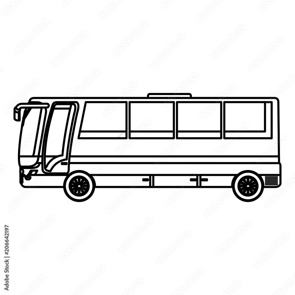 line side city bus passenger transport Stock Vector | Adobe Stock