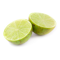 Sticker - Lime Slice Fresh fruit isolated on white background