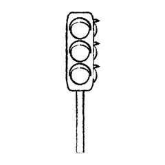 Wall Mural - grunge traffic light safety transport object