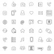 © Fuadi Alhusaini - set of social media icon whit thin line and simple style use for web and pictogram presentation asset, editable stroke