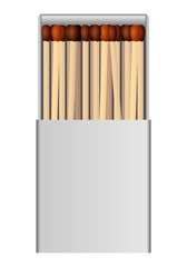 Poster - Open matchbox mockup. Realistic illustration of open matchbox vector mockup for web design isolated on white background