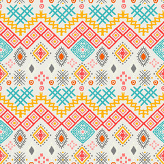 Canvas Print - Tribal art boho seamless pattern