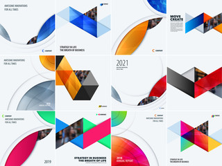 Poster - Abstract design of colourful vector elements for smooth background with round shapes for business branding summer.