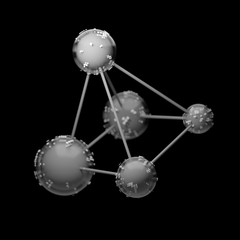 Poster - 3d render isolated cell concept. simple structure element
