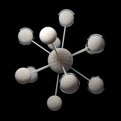Poster - 3d render isolated cell concept. simple structure element