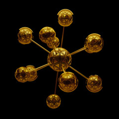 Poster - 3d render isolated cell concept. simple structure element