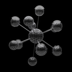 Poster - 3d render isolated cell concept. simple structure element
