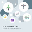 © djvectors - business, industry, charts flat vector icons and elements background with circle bubbles networks.Multipurpose use on websites, presentations, brochures and more