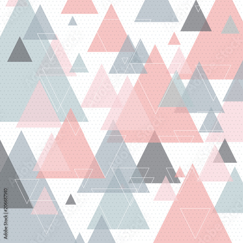 Naklejka na meble Scandinavian style abstract triangular art