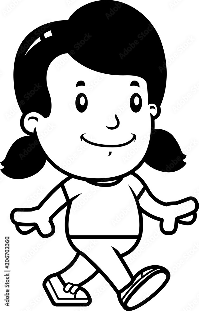 Cartoon Girl Walking