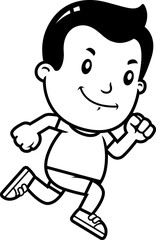 Sticker - Cartoon Boy Running