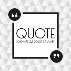 Sticker - quote box or frame design. speech bubble and comment template. text quotation background. vector ill
