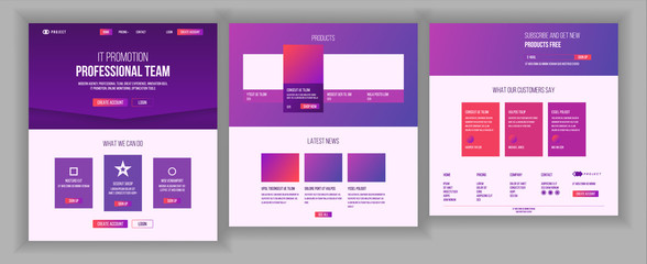 Wall Mural - website template vector. page business landing. web page. responsive design interface. brainstorming