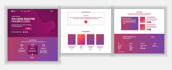 Wall Mural - website template vector. page business background. landing web page. web design and development. cas