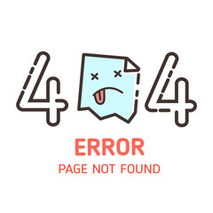 Poster - 404  error page not found miss paper with white background  design template for website background graphic