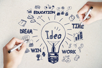 Poster - idea, innovation and startup concept