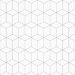 Abstract geometric seamless pattern with dotted hexagons.