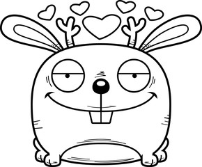 Poster - Cartoon Jackalope Love