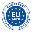 EU GDPR Compliant label illustration