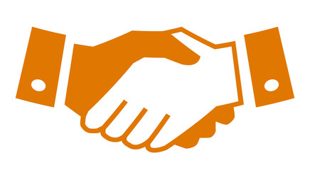 Handshake, partnership icon – stock vector