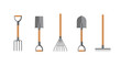 Vector illustration. Set of tools for gardening. Flat design.