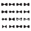 Bow tie icons isolated on a white background. Vector illustration