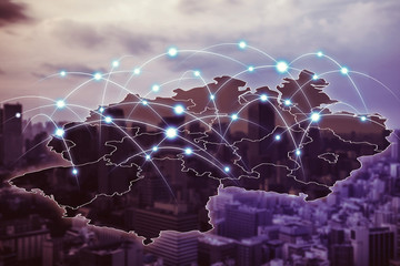 Poster - communication network of germany.