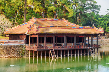 Poster - Scenic view of Xung Khiem Pavilion, the Tu Duc Tomb