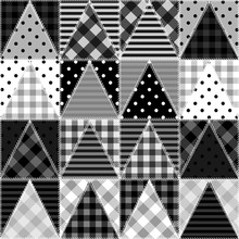 Black And White Patchwork Background With Different Patterns