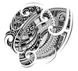Maori style tribal tattoo shape