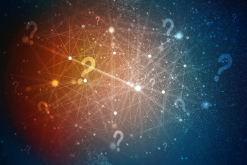 Poster - 2d rendering question mark concept

