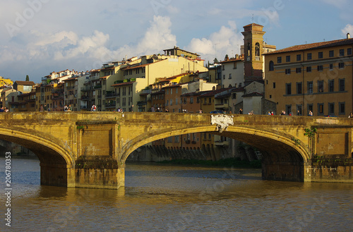 Zdjęcie XXL Widok Arno rzeka w Florencja, Tuscany, Włochy