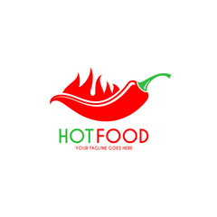 Poster - Hot food. Chili pepper. Logo 