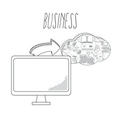 Sticker - Hand draw business concept