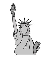 Canvas Print - liberty statue american icon vector illustration design