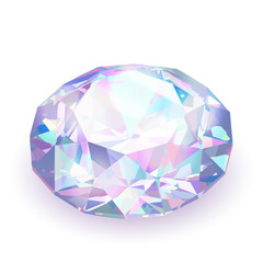 Wall Mural - Realistic colorful diamond illustration on white background - eps10 vector