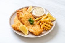 Fish And Chips With French Fries