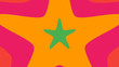 Cartoon backdrop with five pointed stars