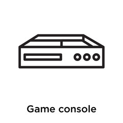 Aufkleber - Game console icon vector sign and symbol isolated on white background