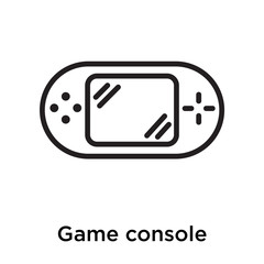 Aufkleber - Game console icon vector sign and symbol isolated on white background