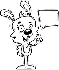 Poster - Cartoon Female Rabbit Talking