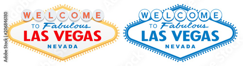 Fotomural detailed Las Vegas Sign vector