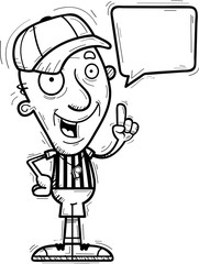 Sticker - Cartoon Senior Referee Talking