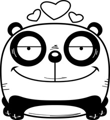 Sticker - Cartoon Panda Cub Love