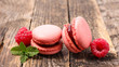 french macaroon with raspberry