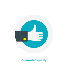 Fototapete - flat art thumb up, like hand. Team building. Scalable vector icon in modern flat style. cartoon elements vector illustration.