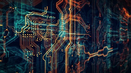 Fototapete - Technology background/Technology background of the abstract computer motherboard, can be used in the description of technological processes, science.